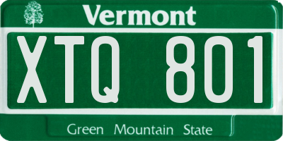 VT license plate XTQ801