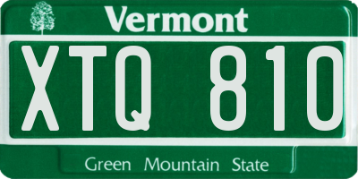VT license plate XTQ810