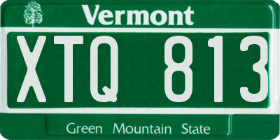 VT license plate XTQ813