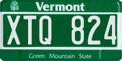 VT license plate XTQ824