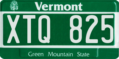 VT license plate XTQ825