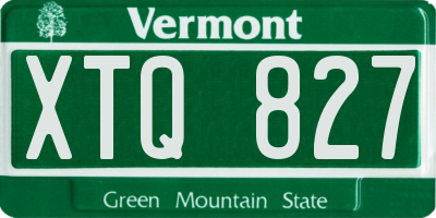 VT license plate XTQ827