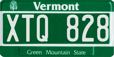 VT license plate XTQ828