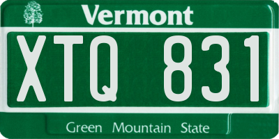 VT license plate XTQ831