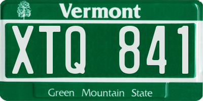 VT license plate XTQ841