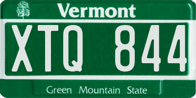 VT license plate XTQ844