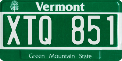 VT license plate XTQ851
