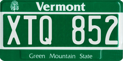 VT license plate XTQ852