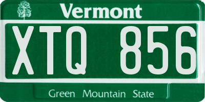 VT license plate XTQ856
