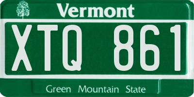 VT license plate XTQ861
