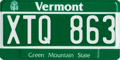 VT license plate XTQ863
