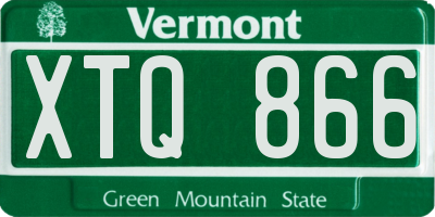 VT license plate XTQ866