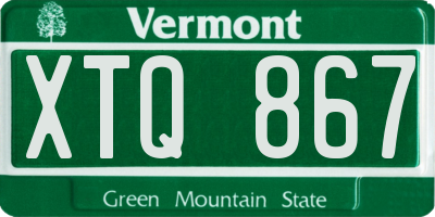 VT license plate XTQ867