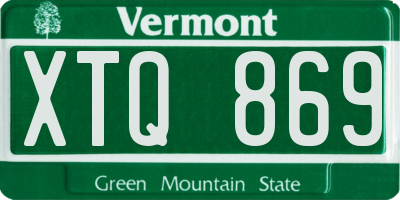 VT license plate XTQ869