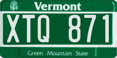 VT license plate XTQ871