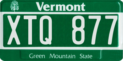 VT license plate XTQ877