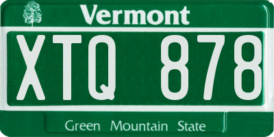 VT license plate XTQ878