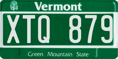 VT license plate XTQ879