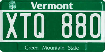 VT license plate XTQ880