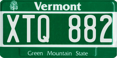 VT license plate XTQ882