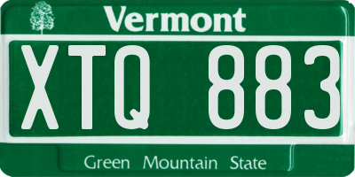 VT license plate XTQ883