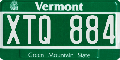 VT license plate XTQ884
