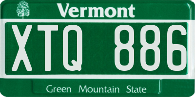 VT license plate XTQ886