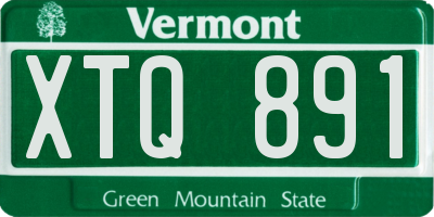 VT license plate XTQ891