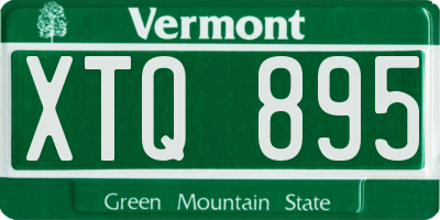 VT license plate XTQ895