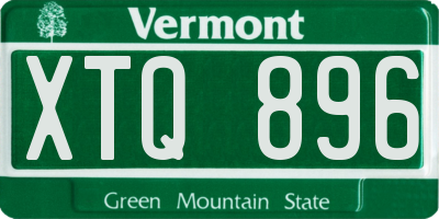 VT license plate XTQ896