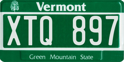 VT license plate XTQ897