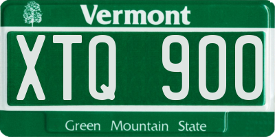 VT license plate XTQ900