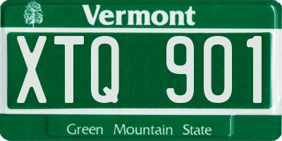 VT license plate XTQ901