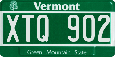 VT license plate XTQ902