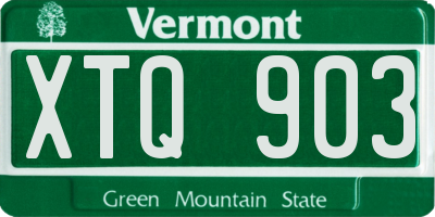 VT license plate XTQ903