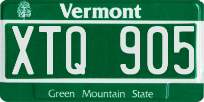 VT license plate XTQ905