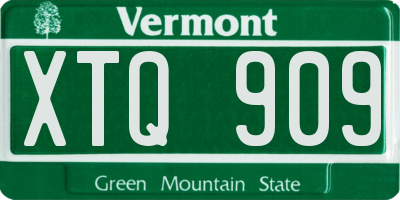 VT license plate XTQ909