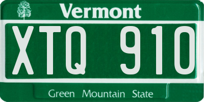 VT license plate XTQ910