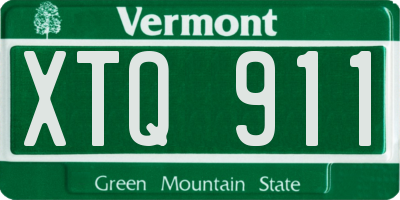 VT license plate XTQ911