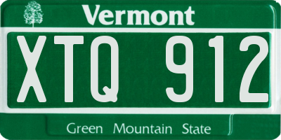 VT license plate XTQ912