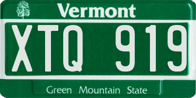 VT license plate XTQ919