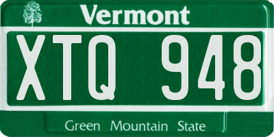 VT license plate XTQ948