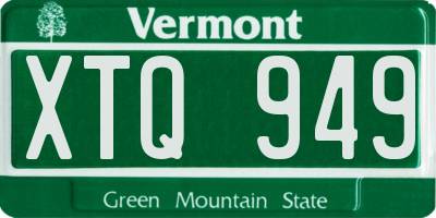 VT license plate XTQ949