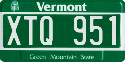 VT license plate XTQ951
