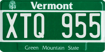 VT license plate XTQ955