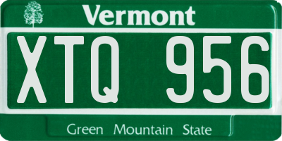 VT license plate XTQ956