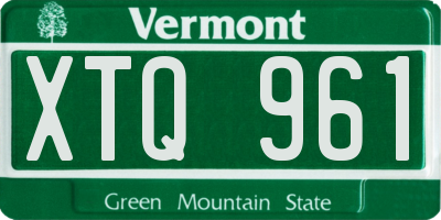 VT license plate XTQ961