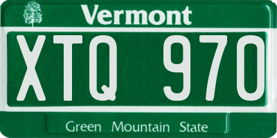 VT license plate XTQ970