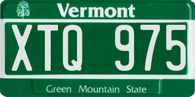 VT license plate XTQ975