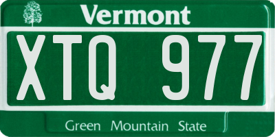 VT license plate XTQ977